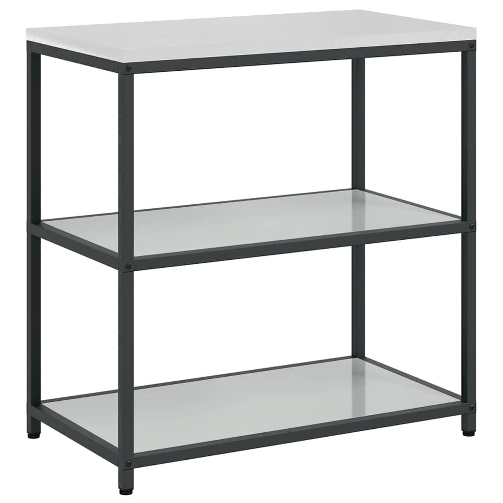 Kitchen Storage with Shelf Silver 90 x 50 x 92 cm Steel