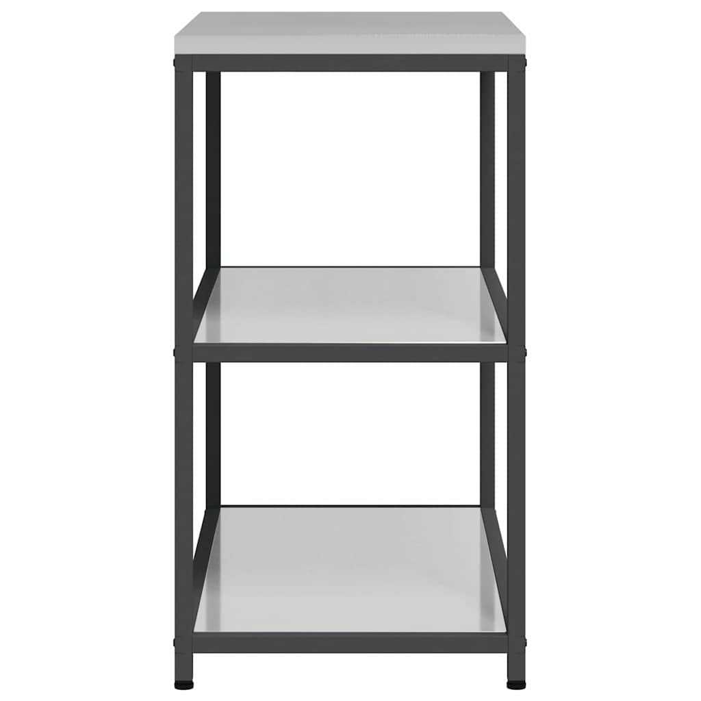 Kitchen Storage with Shelf Silver 90 x 50 x 92 cm Steel