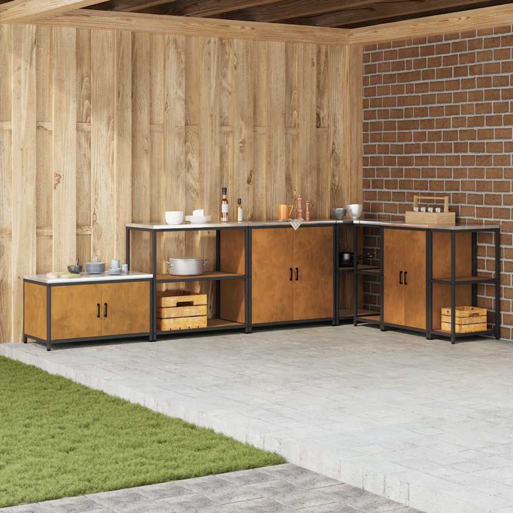 Kitchen Storage with Shelf Rusty 90 x 50 x 92 cm Steel