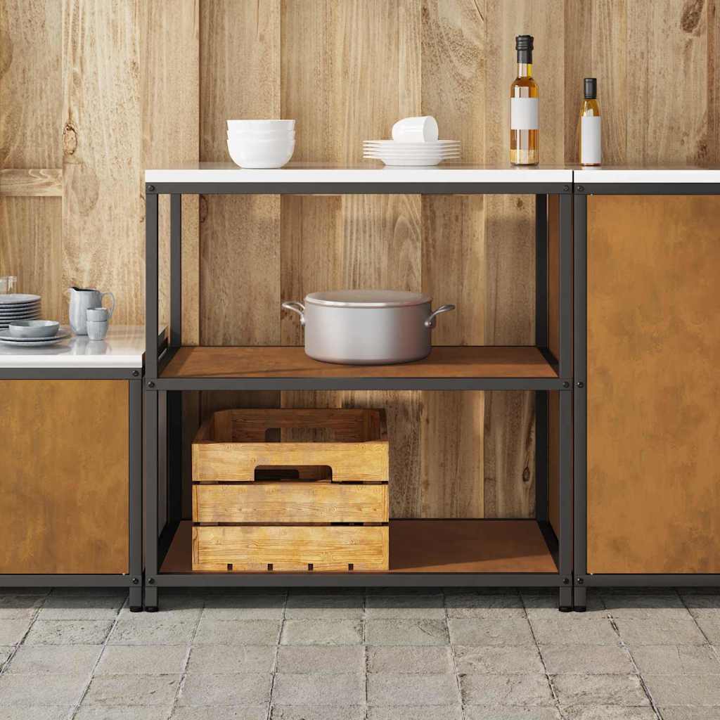 Kitchen Storage with Shelf Rusty 90 x 50 x 92 cm Steel