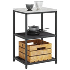 Kitchen Storage with Shelf Black 60 x 50 x 92 cm Steel