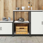 Kitchen Storage with Shelf White 60 x 50 x 92 cm Steel