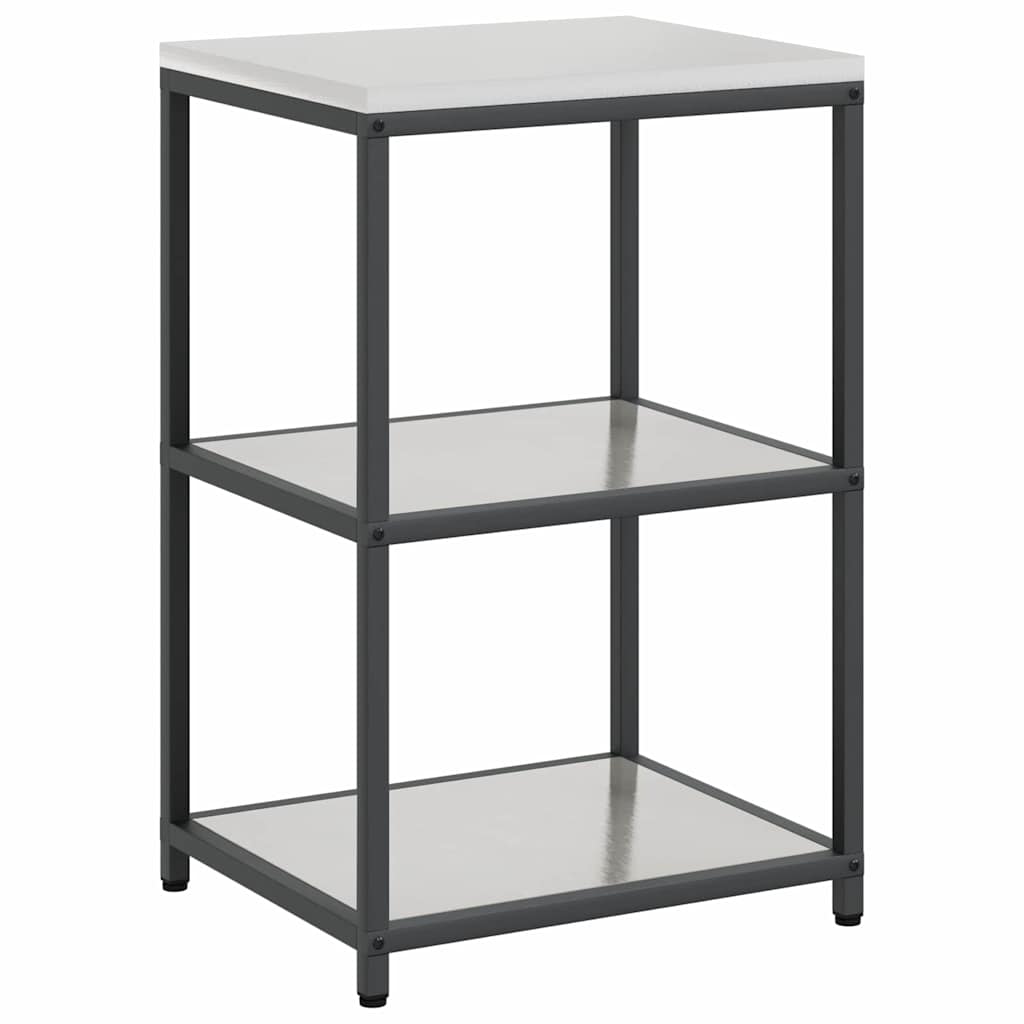 Kitchen Storage with Shelf Silver 60 x 50 x 92 cm Steel