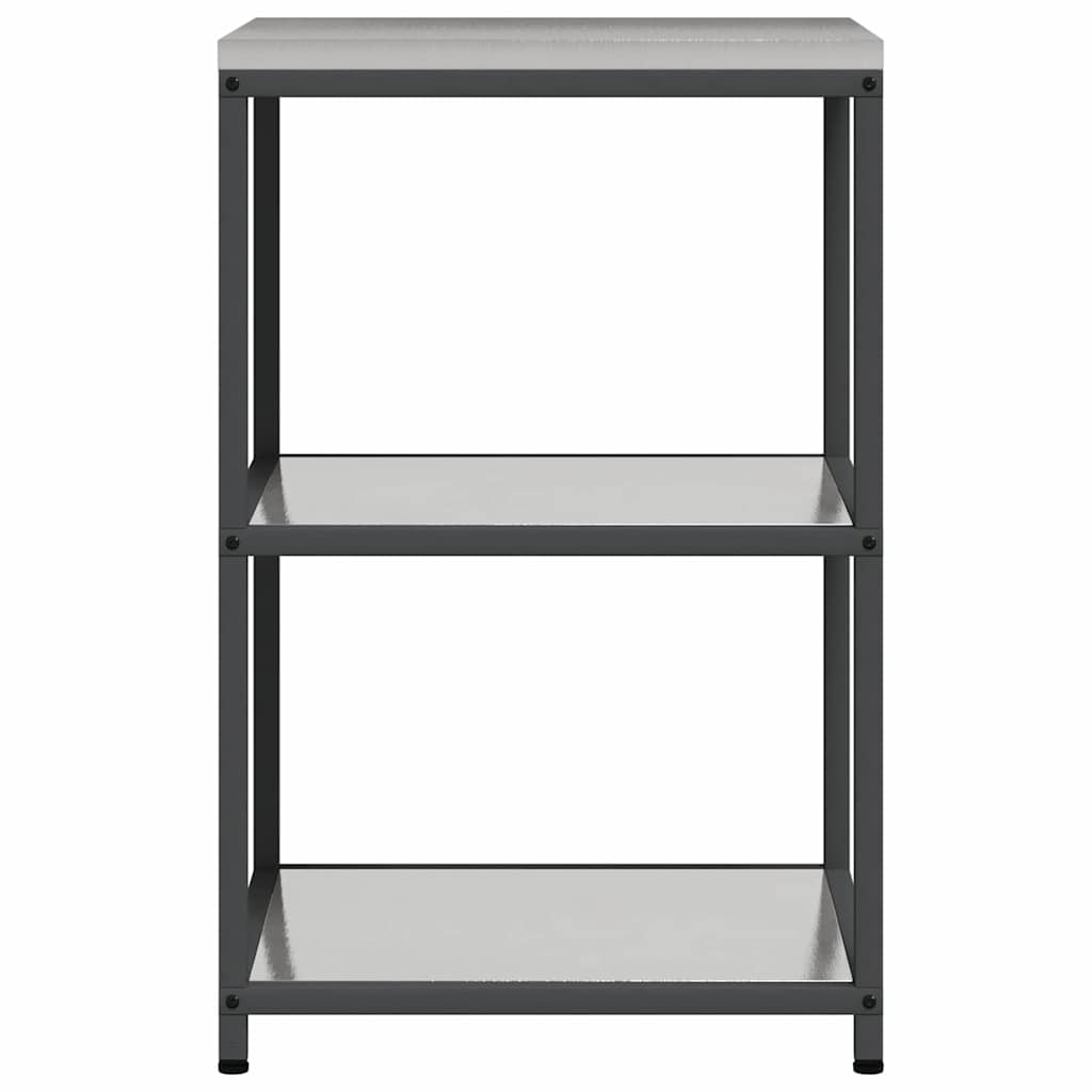 Kitchen Storage with Shelf Silver 60 x 50 x 92 cm Steel