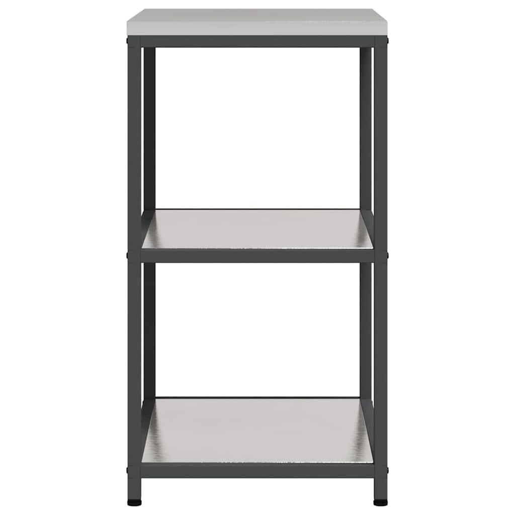 Kitchen Storage with Shelf Silver 60 x 50 x 92 cm Steel