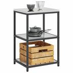 Kitchen Storage with Shelf Silver 60 x 50 x 92 cm Steel