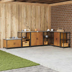 Kitchen Storage with Shelf Rusty 60 x 50 x 92 cm Steel