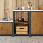 Kitchen Storage with Shelf Rusty 60 x 50 x 92 cm Steel