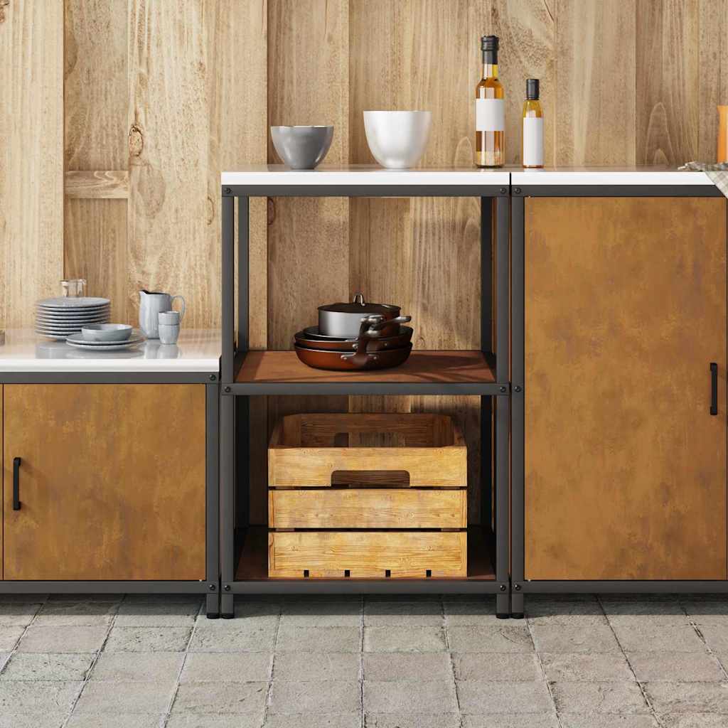 Kitchen Storage with Shelf Rusty 60 x 50 x 92 cm Steel