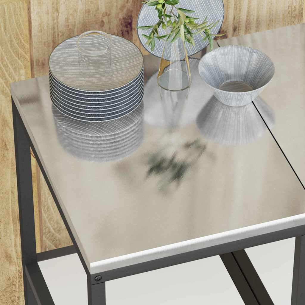 Kitchen Storage with Shelf White 40 x 50 x 92 cm Steel