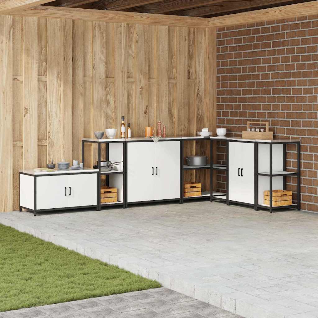 Kitchen Storage with Shelf White 40 x 50 x 92 cm Steel