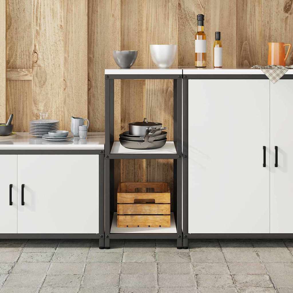 Kitchen Storage with Shelf White 40 x 50 x 92 cm Steel