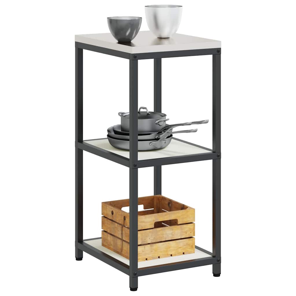 Kitchen Storage with Shelf White 40 x 50 x 92 cm Steel