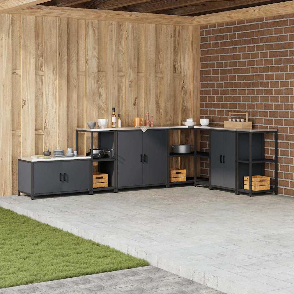 Kitchen Storage with Shelf Anthracite 40 x 50 x 92 cm Steel