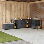 Kitchen Storage with Shelf Anthracite 40 x 50 x 92 cm Steel