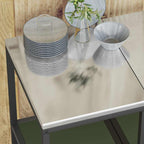 Kitchen Storage with Shelf Olive Green 40 x 50 x 92 cm Steel