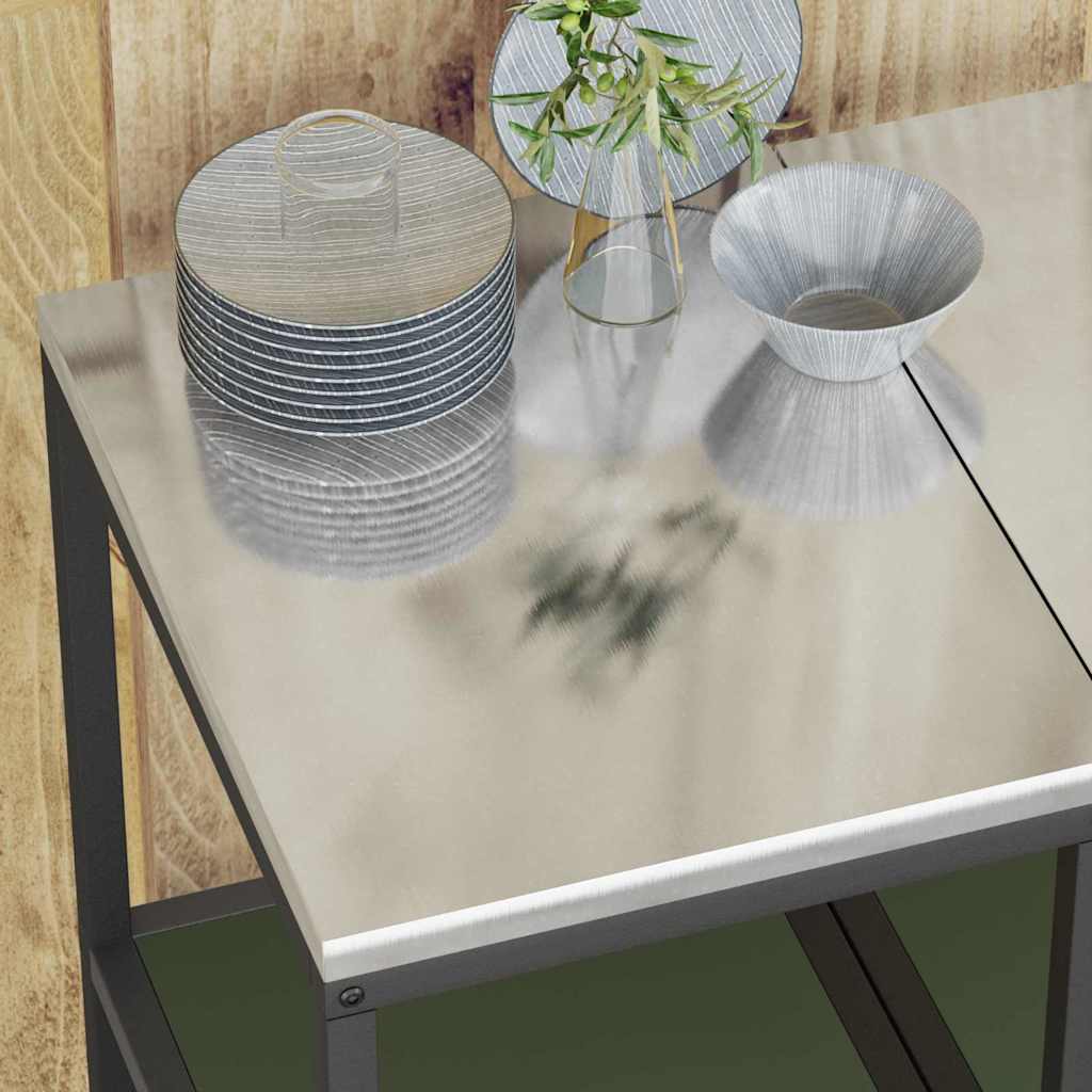 Kitchen Storage with Shelf Olive Green 40 x 50 x 92 cm Steel