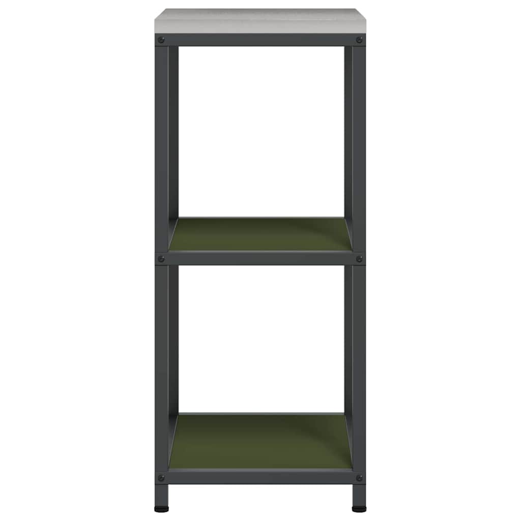 Kitchen Storage with Shelf Olive Green 40 x 50 x 92 cm Steel