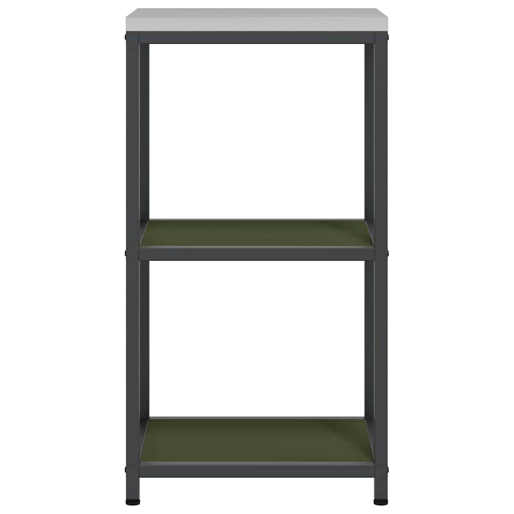 Kitchen Storage with Shelf Olive Green 40 x 50 x 92 cm Steel