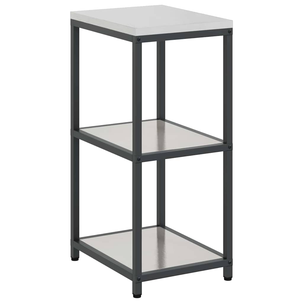 Kitchen Storage with Shelf Silver 40 x 50 x 92 cm Steel