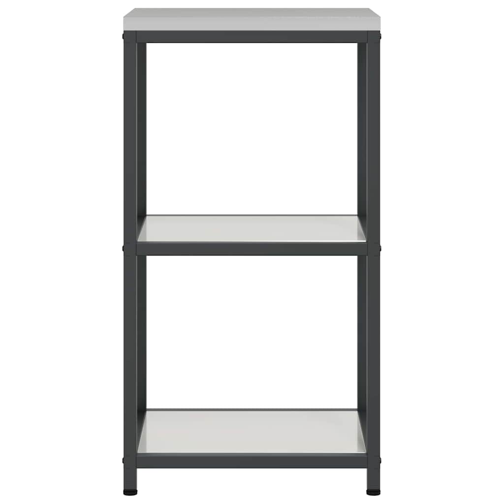Kitchen Storage with Shelf Silver 40 x 50 x 92 cm Steel