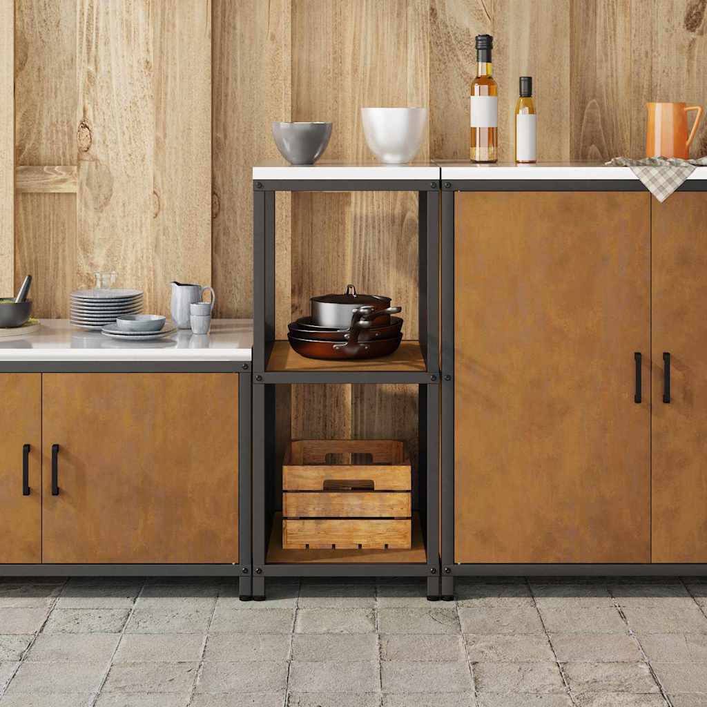 Kitchen Storage with Shelf Rusty 40 x 50 x 92 cm Steel