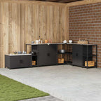 Kitchen Storage with Shelf Black 30 x 50 x 92 cm Steel