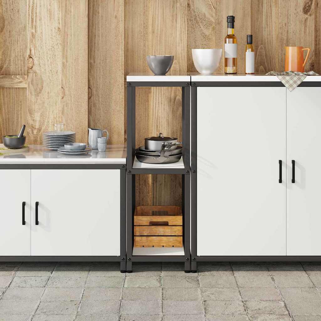 Kitchen Storage with Shelf White 30 x 50 x 92 cm Steel