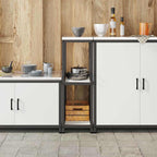 Kitchen Storage with Shelf White 30 x 50 x 92 cm Steel