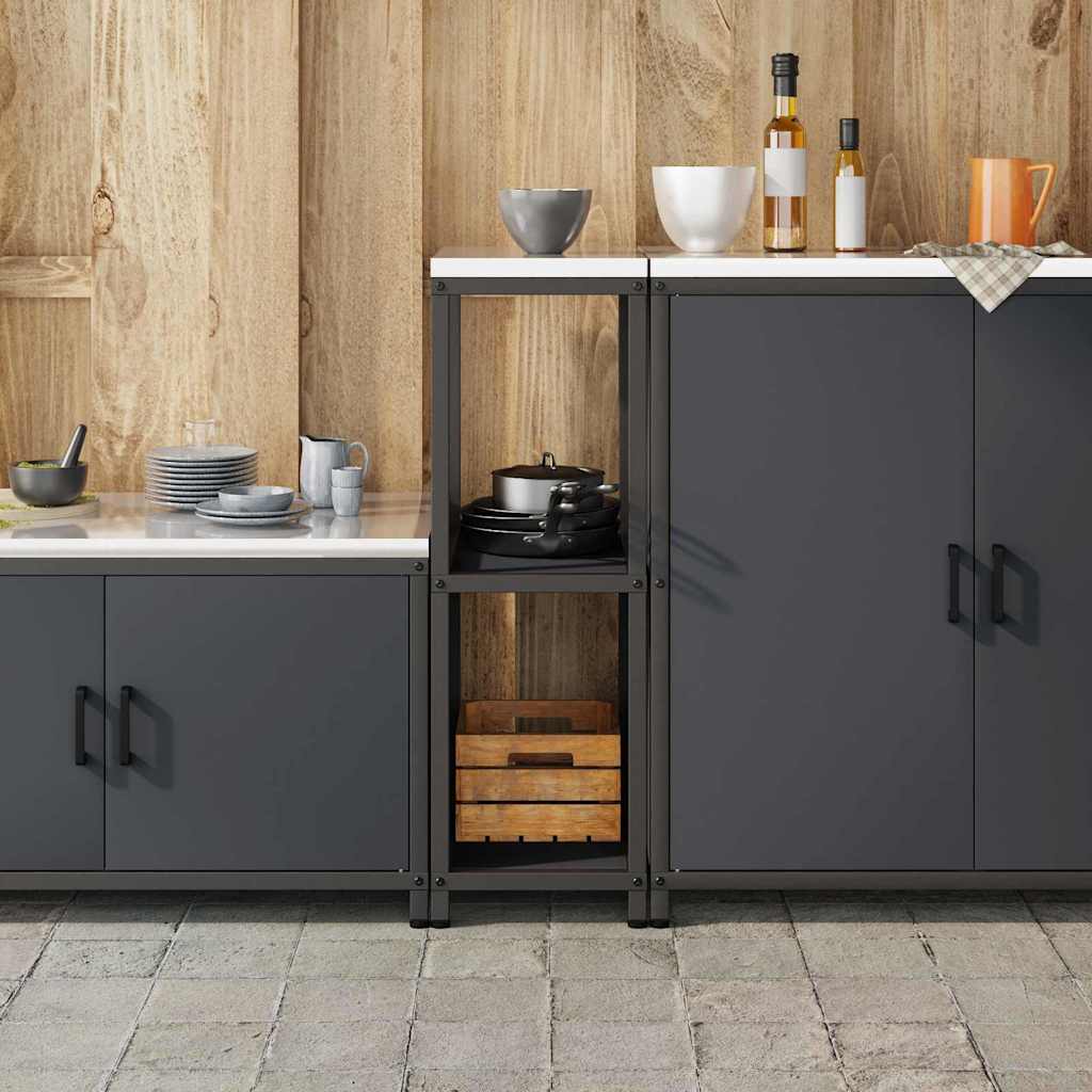 Kitchen Storage with Shelf Anthracite 30 x 50 x 92 cm Steel