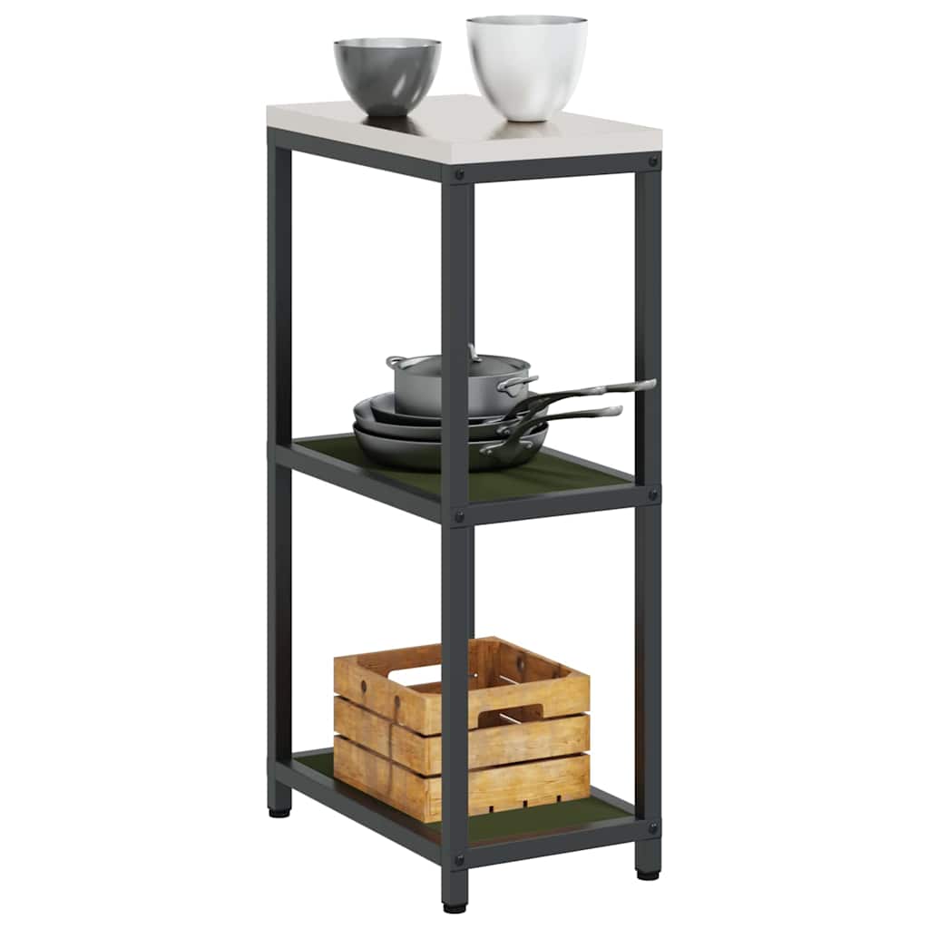 Kitchen Storage with Shelf Olive Green 30 x 50 x 92 cm Steel