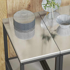 Kitchen Storage with Shelf Silver 30 x 50 x 92 cm Steel