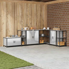 Kitchen Storage with Shelf Silver 30 x 50 x 92 cm Steel