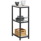 Kitchen Storage with Shelf Silver 30 x 50 x 92 cm Steel