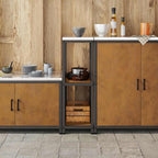 Kitchen Storage with Shelf Rusty 30 x 50 x 92 cm Steel