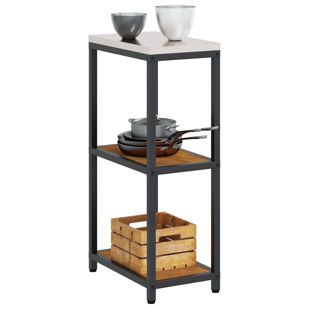 Kitchen Storage with Shelf Rusty 30 x 50 x 92 cm Steel