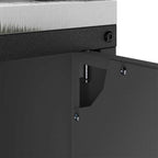 Kitchen Storage with Shelf Black 90 x 50 x 92 cm Steel