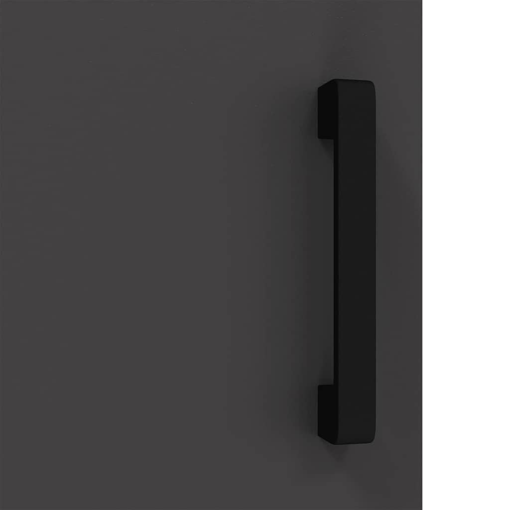 Kitchen Storage with Shelf Black 90 x 50 x 92 cm Steel