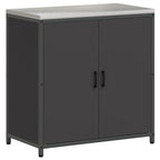 Kitchen Storage with Shelf Black 90 x 50 x 92 cm Steel