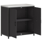 Kitchen Storage with Shelf Black 90 x 50 x 92 cm Steel