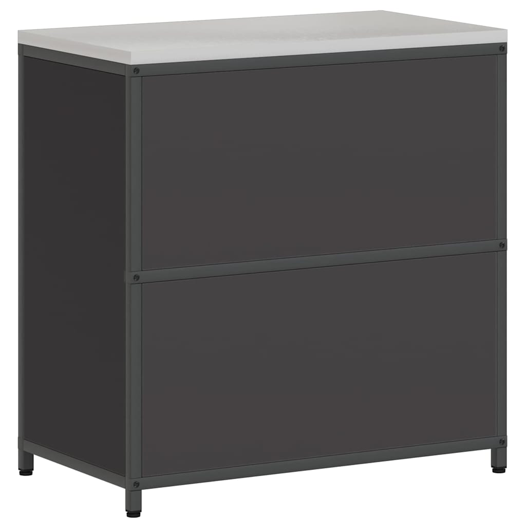 Kitchen Storage with Shelf Black 90 x 50 x 92 cm Steel