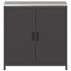Kitchen Storage with Shelf Black 90 x 50 x 92 cm Steel
