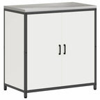 Kitchen Storage with Shelf White 90 x 50 x 92 cm Steel