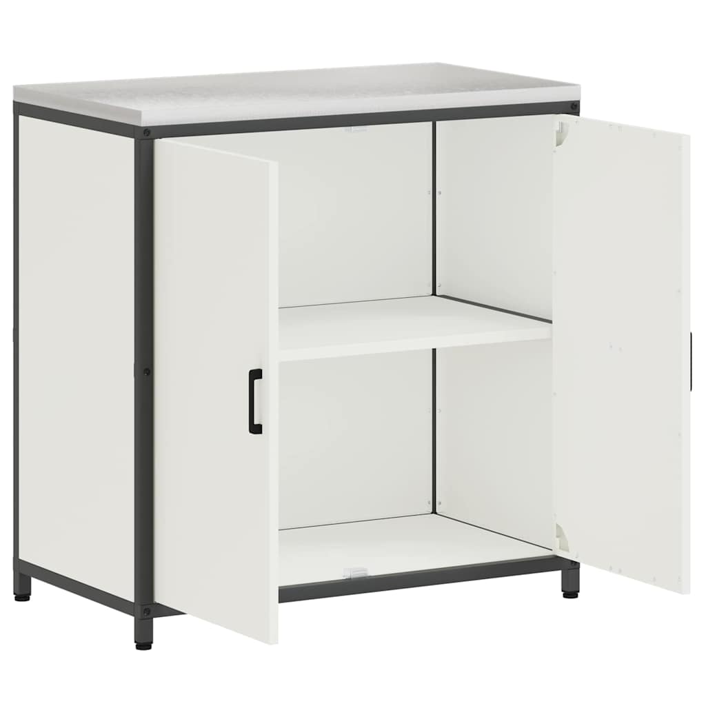 Kitchen Storage with Shelf White 90 x 50 x 92 cm Steel