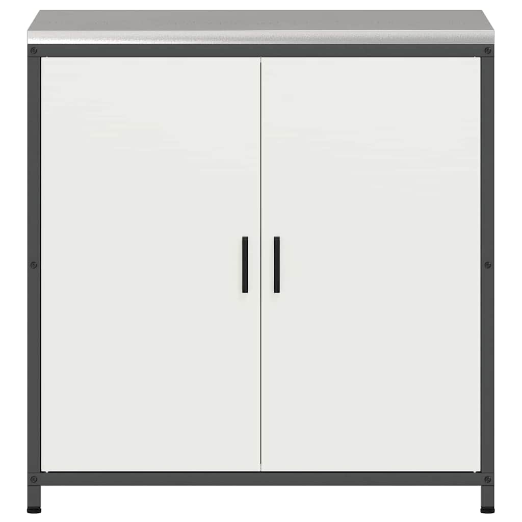 Kitchen Storage with Shelf White 90 x 50 x 92 cm Steel