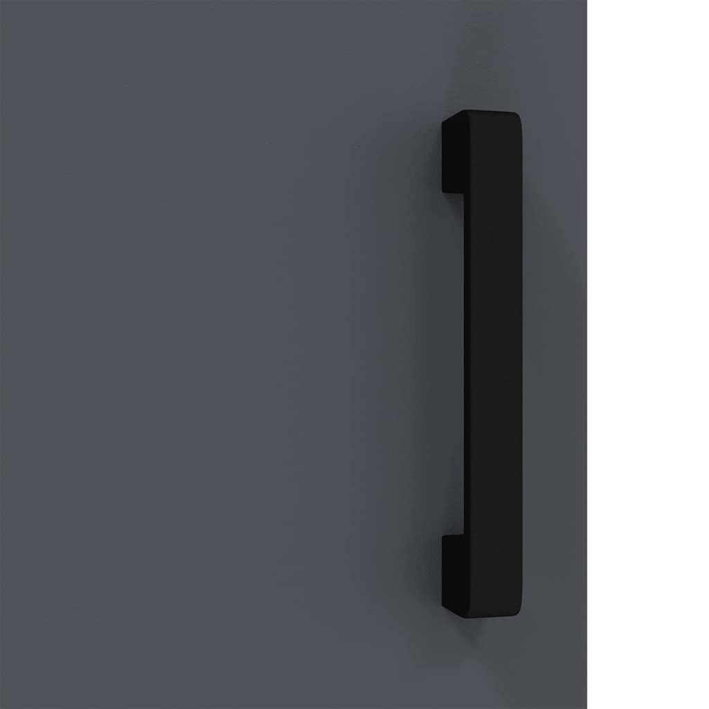 Kitchen Storage with Shelf Anthracite 90 x 50 x 92 cm Steel