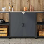 Kitchen Storage with Shelf Anthracite 90 x 50 x 92 cm Steel