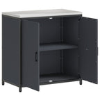 Kitchen Storage with Shelf Anthracite 90 x 50 x 92 cm Steel