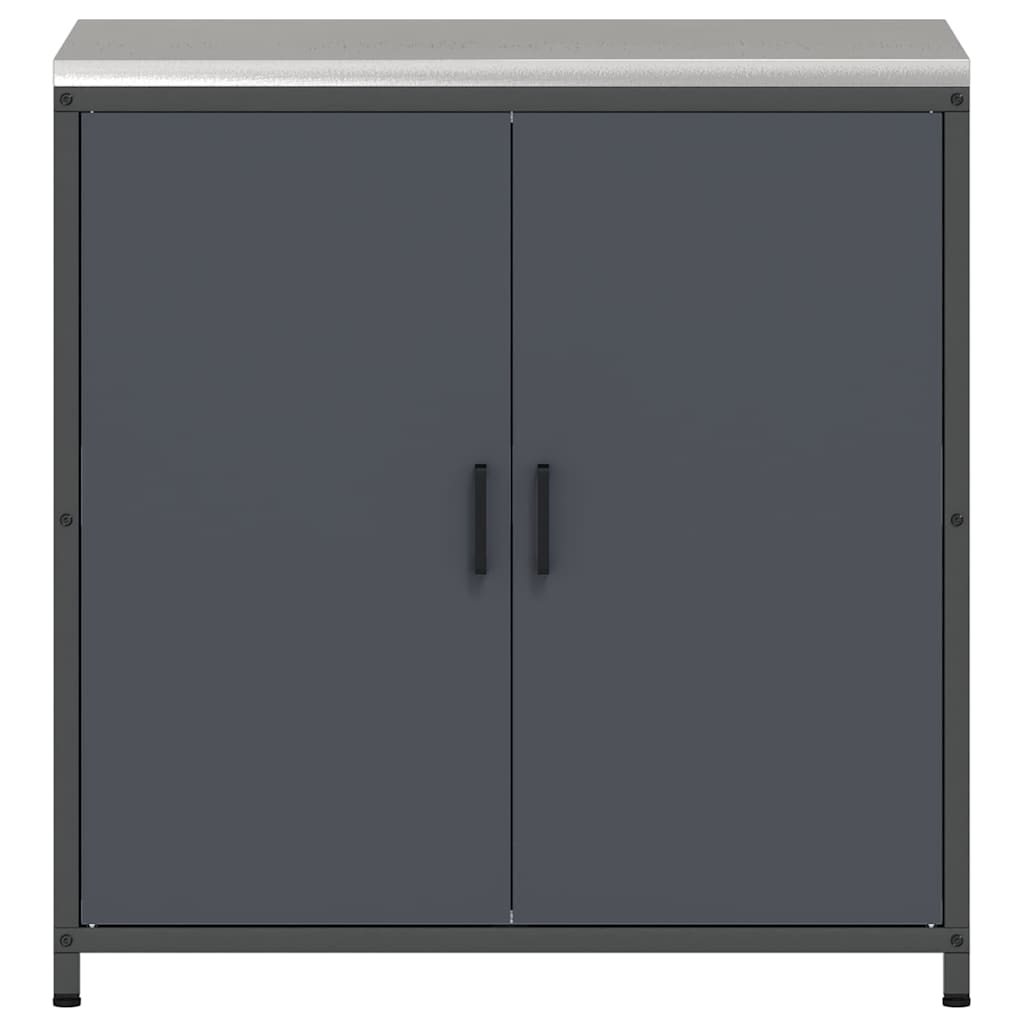 Kitchen Storage with Shelf Anthracite 90 x 50 x 92 cm Steel