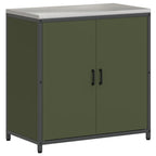 Kitchen Storage with Shelf Olive Green 90 x 50 x 92 cm Steel